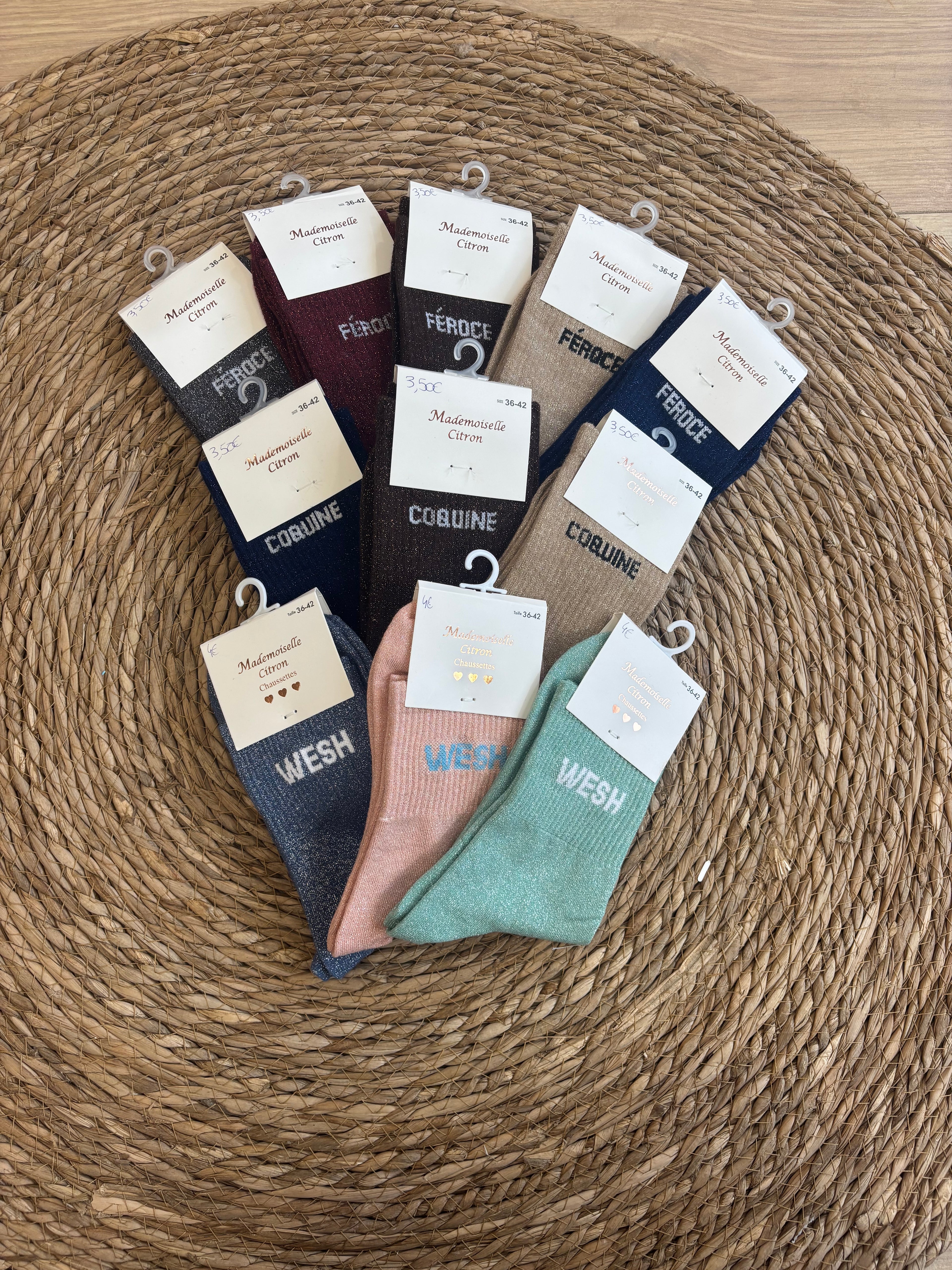 Différentes chaussettes