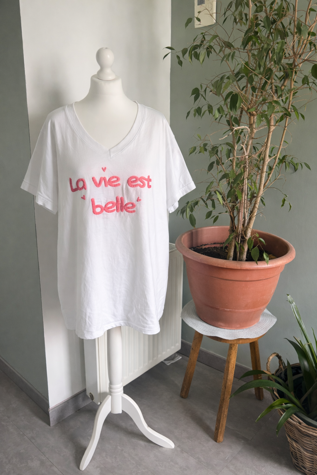 T-shirt grande taille (la vie est belle )
